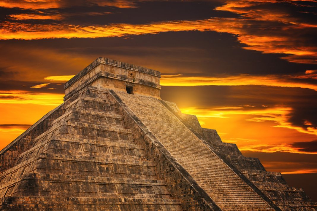 Kukulkan Pyramid in Chichen Itza Site