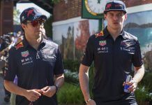Verstappen gana el GP de Bélgica, Checo segundo