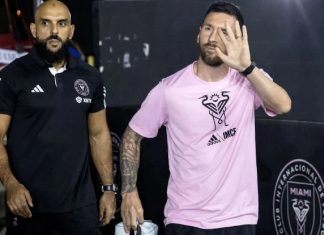 Youtuber reta a Messi a una pelea de box y su guardaespaldas sale al quite