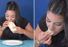 Devora un burrito en 30 segundos y rompe récord mundial (VIDEO)